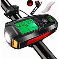 Velocímetro LCD HD incorporado con luz para bicicleta-computadora para bicicleta recargable por USB con campana ruidosa…